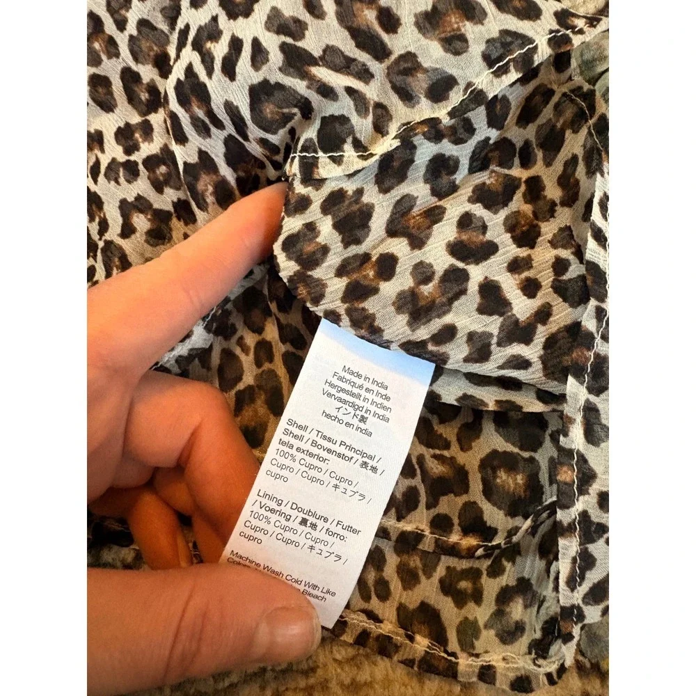 J.Crew Leopard Print Camisole Tank Top 100% Cupro NWT Size Small‎